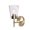 Delgado 1-Light Antique Brass Wall Sconce by Kenroy Home -Kenroy Home Sales antique brass and clear glass finish kenroy home vanity lighting 93981ab 64 1000