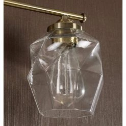 Ramona 22 in. 3-Light Antique Brass Vanity Light with Clear Glass Shades by Kenroy Home -Kenroy Home Sales antique brass kenroy home vanity lighting 94106ab 1f 1000