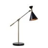 Arne 20 in. Black and Antique Brass Desk Lamp with Metal Shade by Kenroy Home -Kenroy Home Sales black and antique brass finish kenroy home desk lamps 33165bl 64 1000
