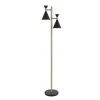 Arne 61 in. Black and Antique Brass 2-Light Tree Lamp by Kenroy Home