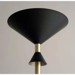 Arne 73 in. Black and Antique Brass Mother and Son Floor Lamp with Adjustable Arm and Shade by Kenroy Home -Kenroy Home Sales black and antique brass kenroy home floor lamps 35323bl 1f 1000