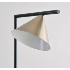 Peek 63 in. Black and Antique Brass Floor Lamp with Adjustable Shade by Kenroy Home -Kenroy Home Sales black and antique brass kenroy home floor lamps 35329ab 44 1000