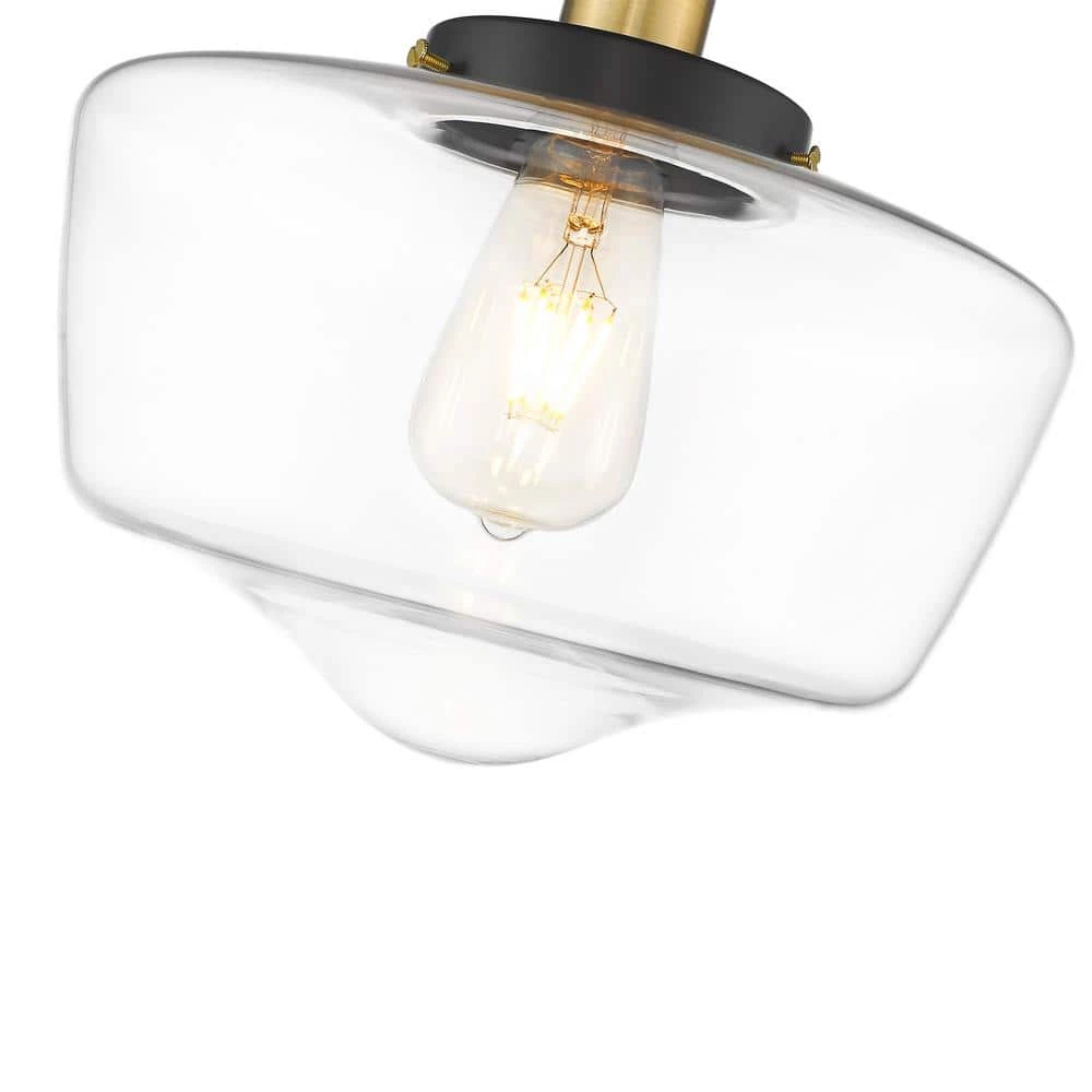 Sumaya 5 in. 1-Light Brass and Black Semi-Flush Mount by OVE Decors 7 Sumaya 5 in. 1-Light Brass and Black Semi-Flush Mount by OVE Decors - Image 5