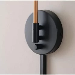 Alvar 1-Light Black and Gold Swing Arm Wall Light with Plug by Kenroy Home -Kenroy Home Sales black and gold kenroy home wall lamps 35330bl 44 1000