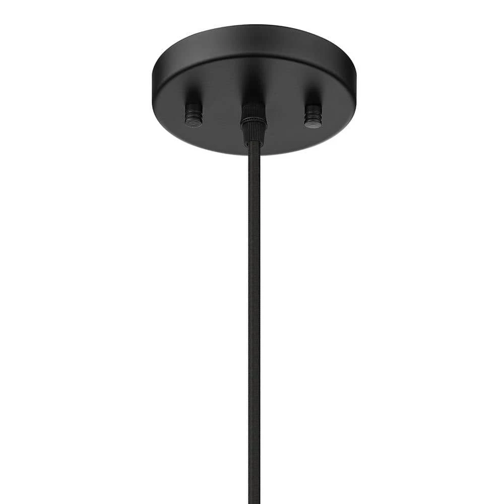 Woodstock 8 in. 1-Light Black and Wood Ceiling Pendant Light by OVE Decors 8 Woodstock 8 in. 1-Light Black and Wood Ceiling Pendant Light by OVE Decors - Image 6