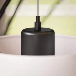 Leah 85 in. Black in Door Arc Floor Lamp with White Drum Shade by Kenroy Home -Kenroy Home Sales black finish kenroy home floor lamps 32849bl fa 1000