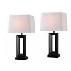 Katherine 27 in. Black indoor table lamp set with White Shade by Kenroy Home -Kenroy Home Sales black finish kenroy home table lamps kh11915 64 1000