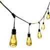 48 ft. 24 Oversized Edison Light Bulbs Black/Gold All Weather LED String Light by OVE Decors