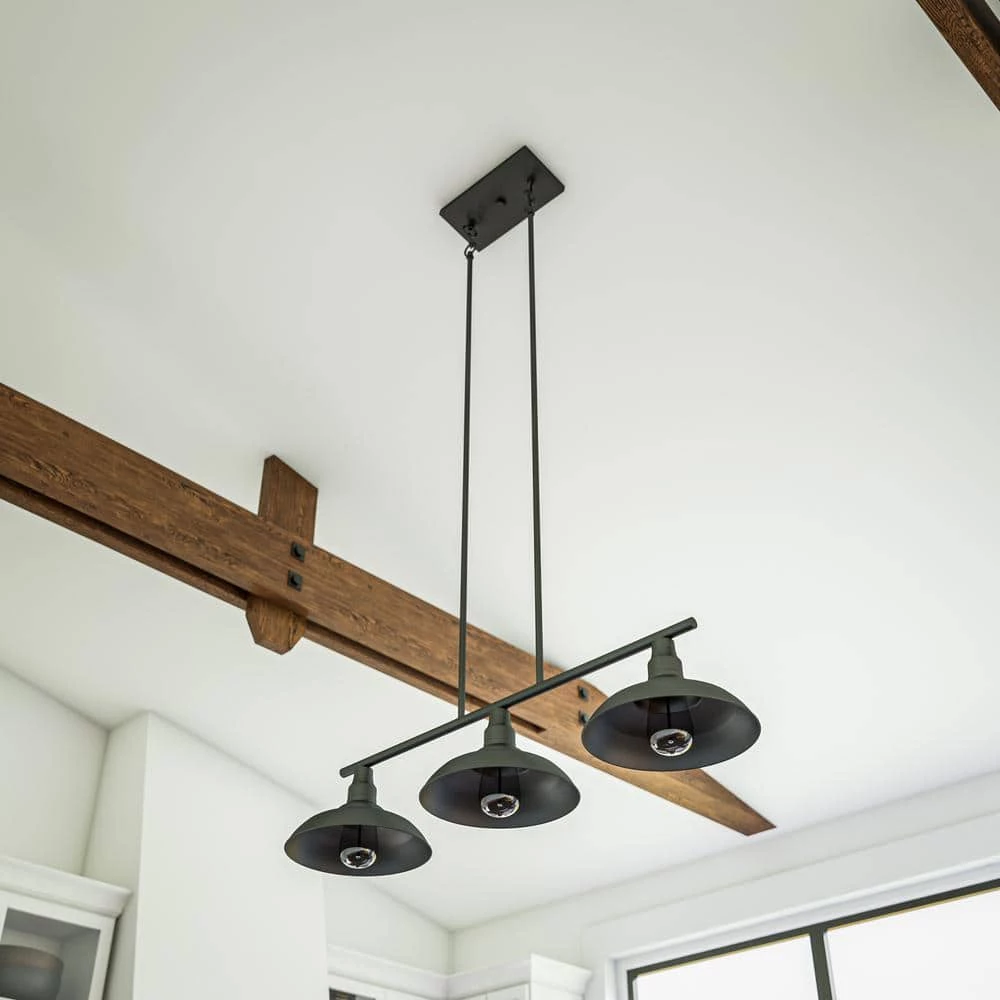 Dale 3-Light Black Island Pendant by Kenroy Home 5 Dale 3-Light Black Island Pendant by Kenroy Home - Image 4