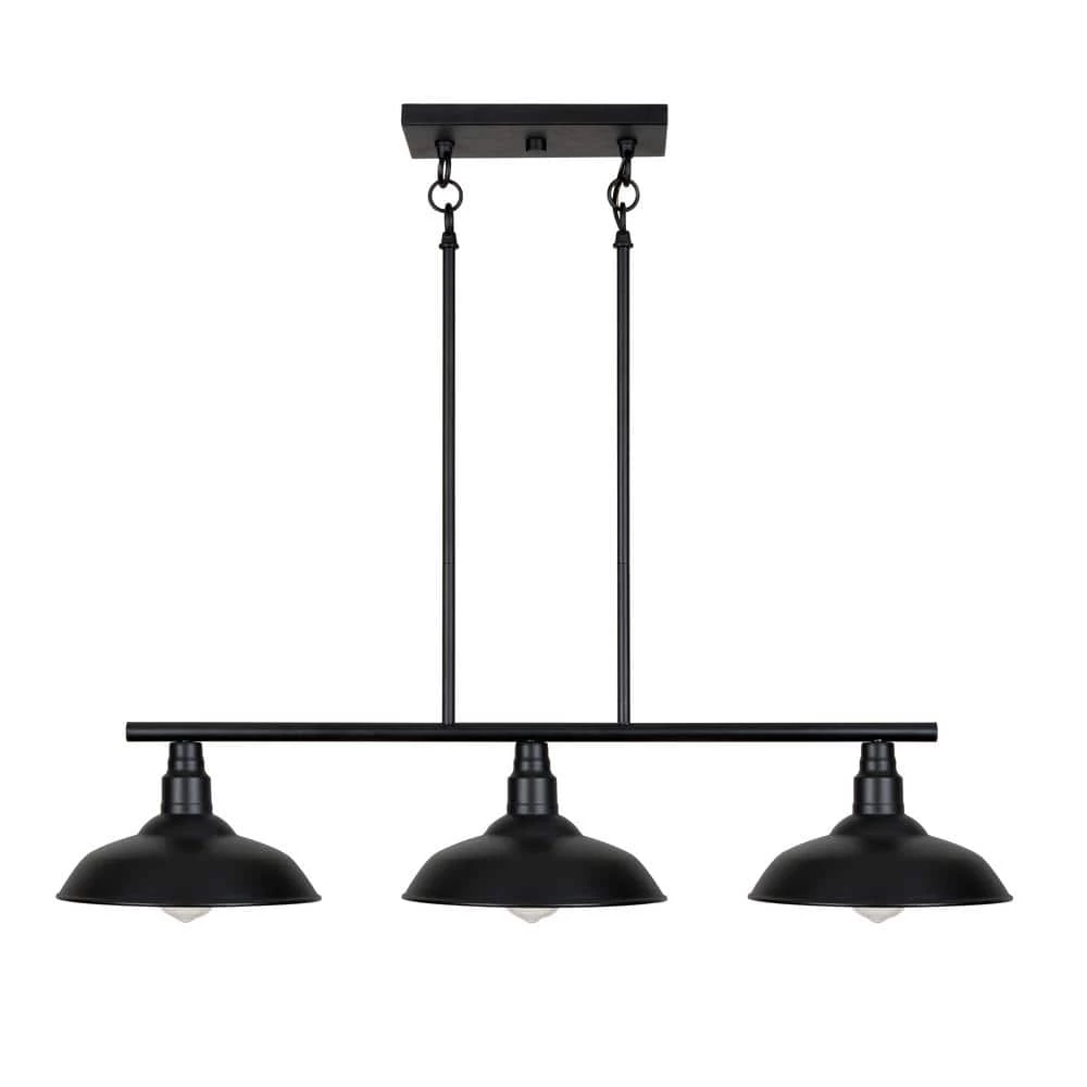 Dale 3-Light Black Island Pendant by Kenroy Home 2 Dale 3-Light Black Island Pendant by Kenroy Home