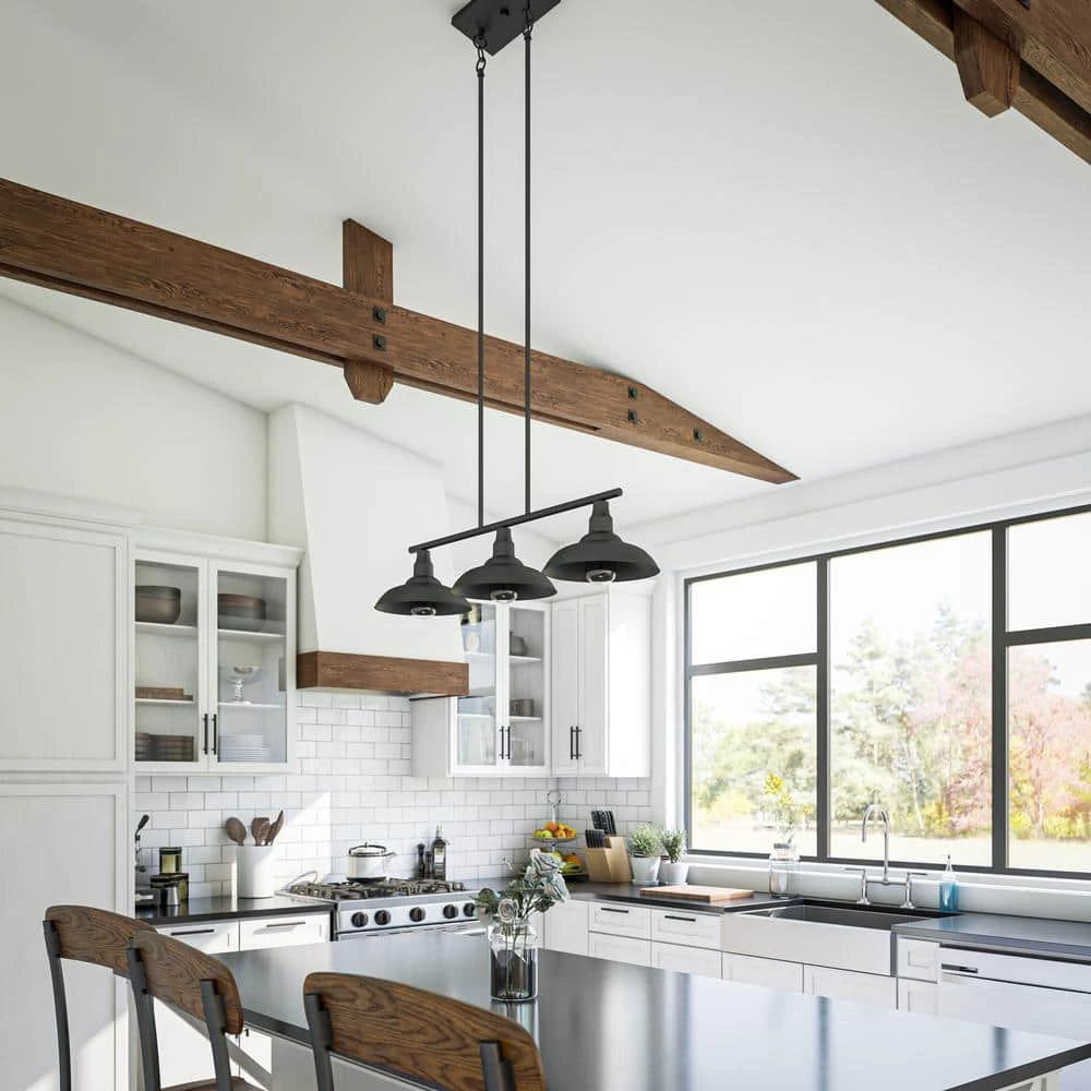 Dale 3-Light Black Island Pendant by Kenroy Home 4 Dale 3-Light Black Island Pendant by Kenroy Home - Image 3