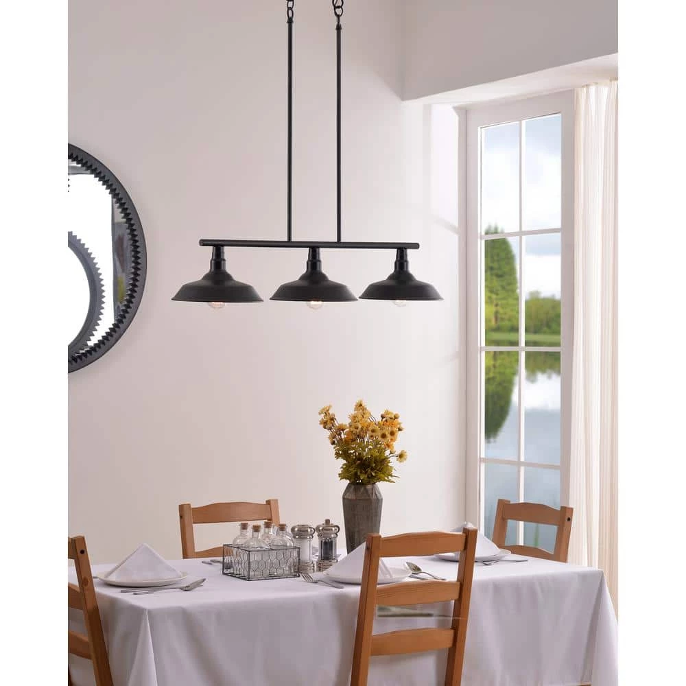 Dale 3-Light Black Island Pendant by Kenroy Home 3 Dale 3-Light Black Island Pendant by Kenroy Home - Image 2
