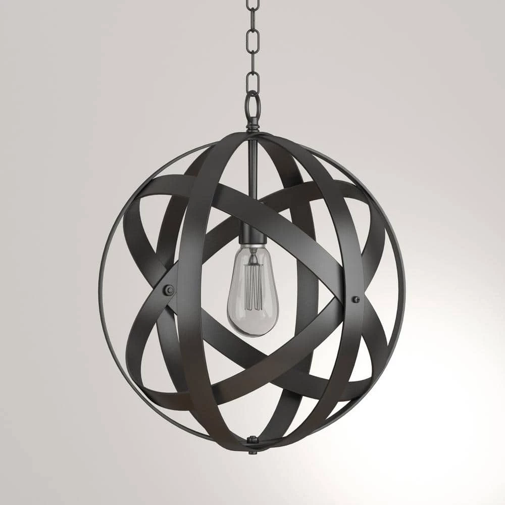 Global 1-Light Black Pendant by Kenroy Home 8 Global 1-Light Black Pendant by Kenroy Home - Image 6
