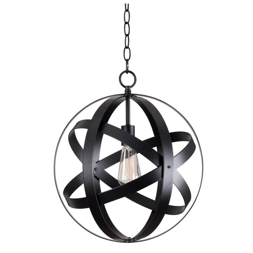 Global 1-Light Black Pendant by Kenroy Home 3 Global 1-Light Black Pendant by Kenroy Home