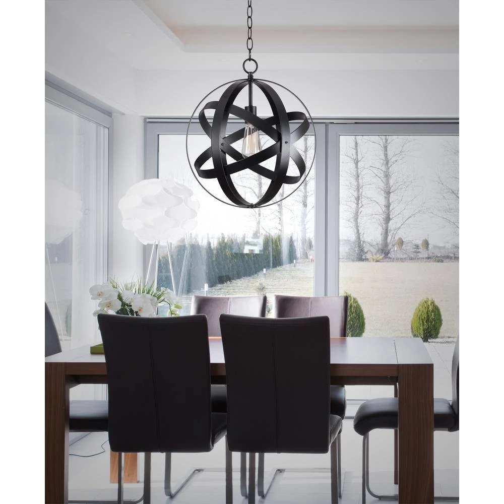 Global 1-Light Black Pendant by Kenroy Home 6 Global 1-Light Black Pendant by Kenroy Home - Image 4