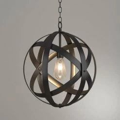 Global 1-Light Black Pendant by Kenroy Home 12 Global 1-Light Black Pendant by Kenroy Home -Kenroy Home Sales black kenroy home chandeliers 93551blk d4 1000