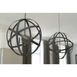 Global 3-Light Black Pendant by Kenroy Home -Kenroy Home Sales black kenroy home chandeliers 93553blk 44 1000