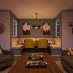 Alvar 5-Light Black Chandelier with Black Shade by Kenroy Home -Kenroy Home Sales black kenroy home chandeliers 93675bl 40 1000