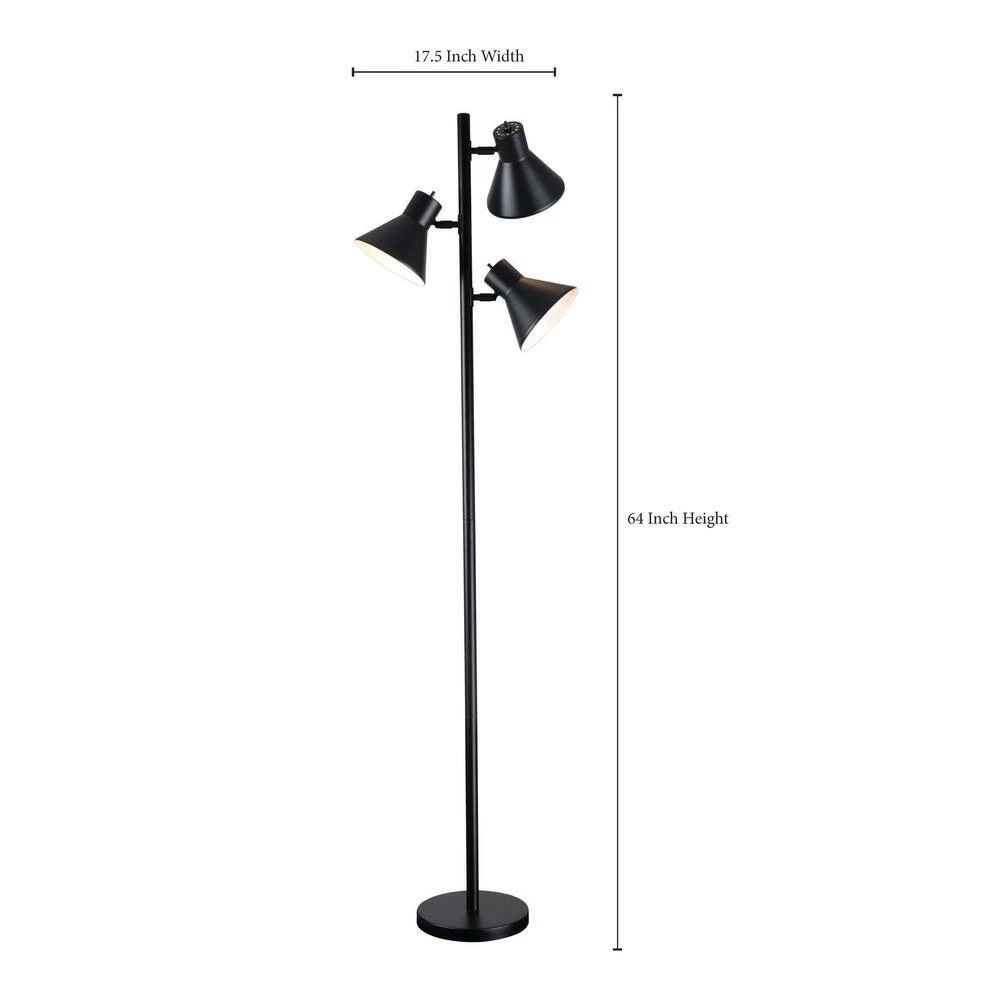 Ash 64 in. Black Tree Lamp by Kenroy Home 5 Ash 64 in. Black Tree Lamp by Kenroy Home - Image 3