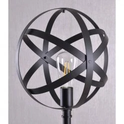 Global 58 in. Black Floor Lamp with Black Metal Shade by Kenroy Home -Kenroy Home Sales black kenroy home floor lamps 32904bl 4f 1000