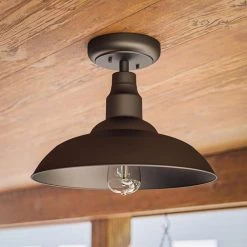 Dale Large Black Outdoor Semi Flush Mount by Kenroy Home 11 Dale Large Black Outdoor Semi Flush Mount by Kenroy Home -Kenroy Home Sales black kenroy home outdoor flush mount lights 93509bl 1f 1000