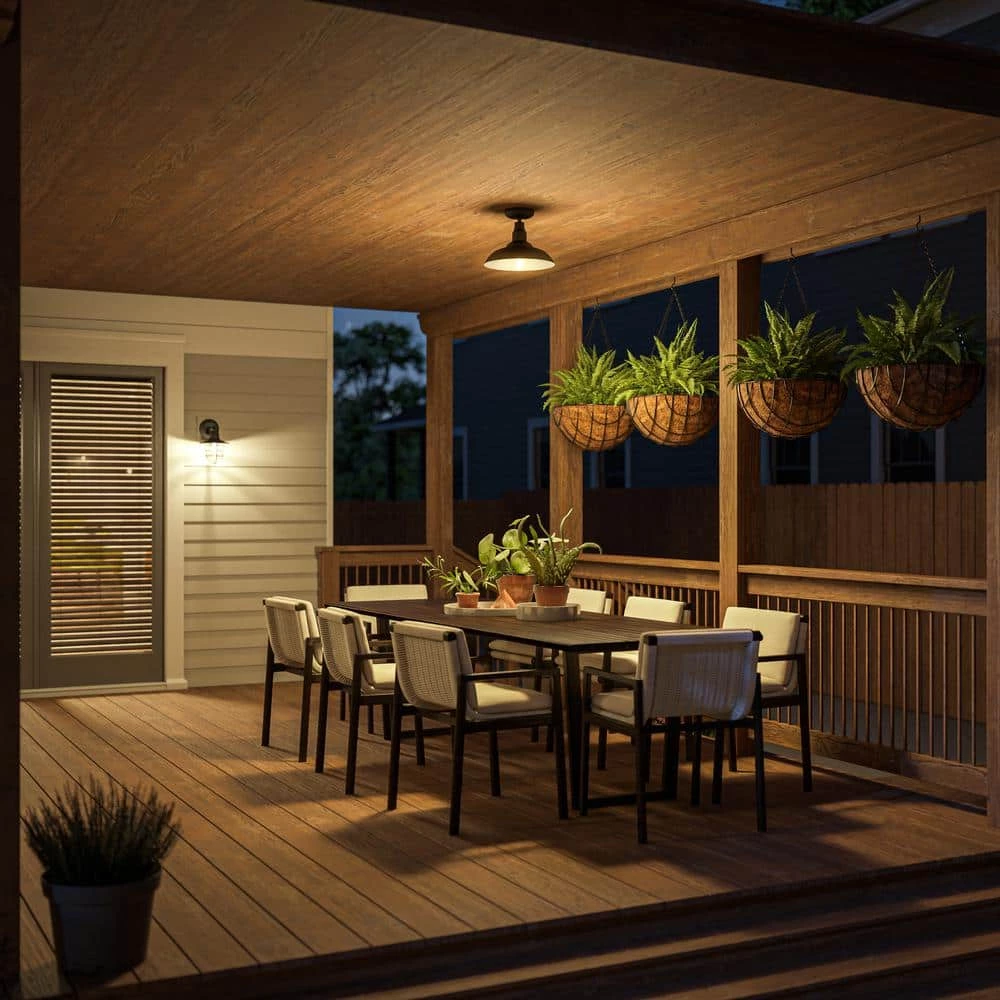 Dale Large Black Outdoor Semi Flush Mount by Kenroy Home 6 Dale Large Black Outdoor Semi Flush Mount by Kenroy Home - Image 5