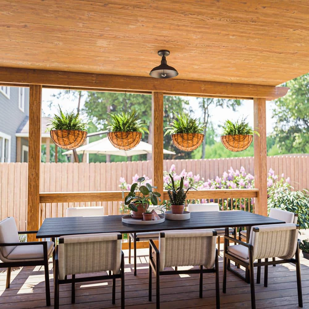 Dale Large Black Outdoor Semi Flush Mount by Kenroy Home 4 Dale Large Black Outdoor Semi Flush Mount by Kenroy Home - Image 3