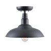 Dale Large Black Outdoor Semi Flush Mount by Kenroy Home