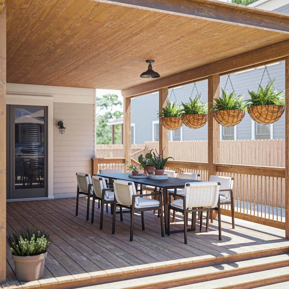 Dale Large Black Outdoor Semi Flush Mount by Kenroy Home 3 Dale Large Black Outdoor Semi Flush Mount by Kenroy Home - Image 2