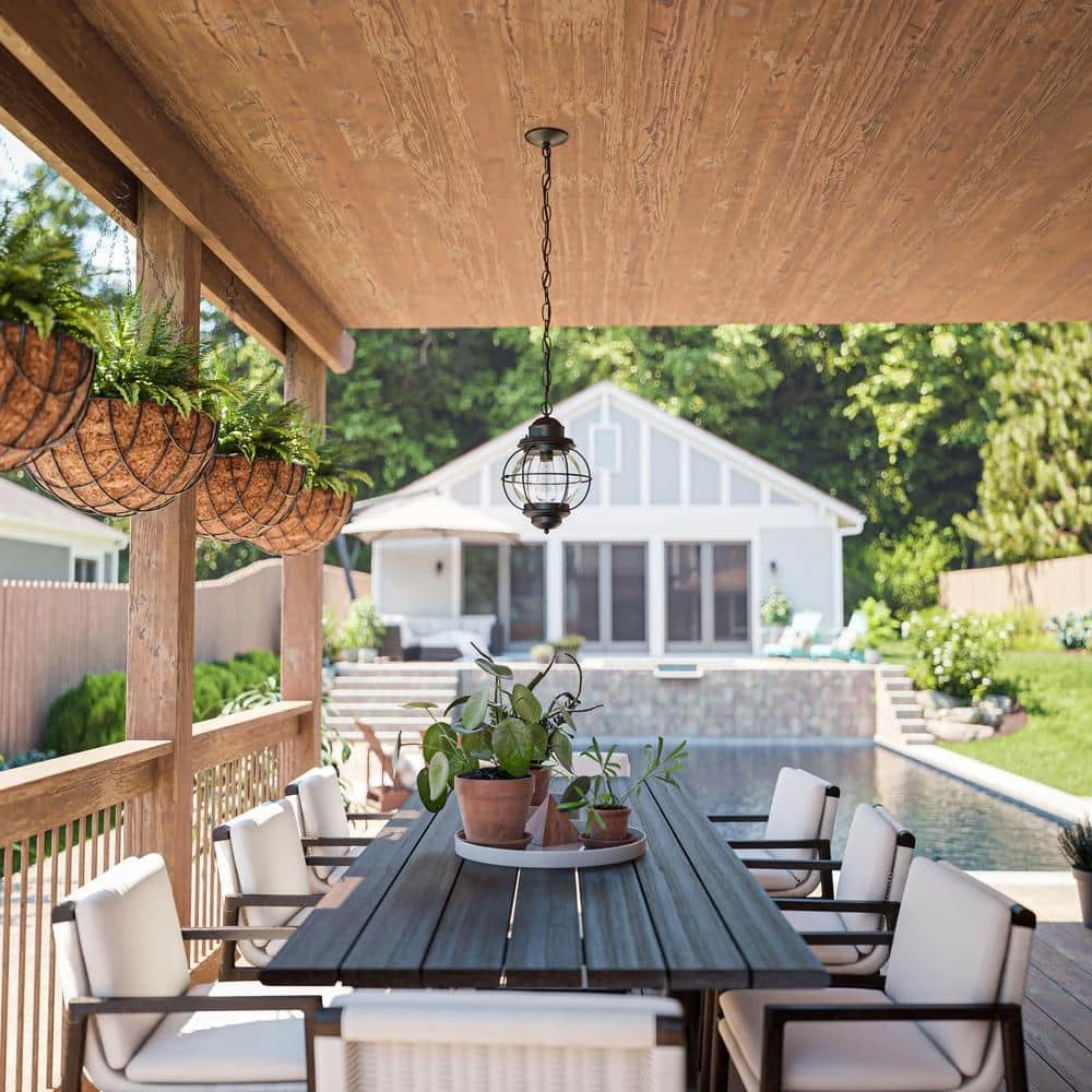 Hatteras 16 in. Black Hanging Lantern by Kenroy Home 5 Hatteras 16 in. Black Hanging Lantern by Kenroy Home - Image 3