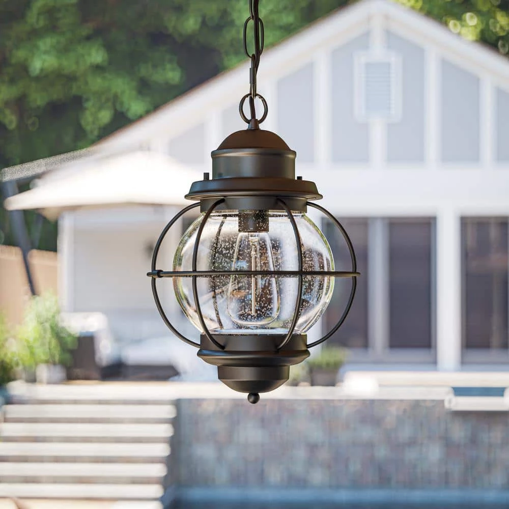 Hatteras 16 in. Black Hanging Lantern by Kenroy Home 4 Hatteras 16 in. Black Hanging Lantern by Kenroy Home - Image 2