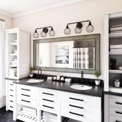 Cagney 3-Light Black Bath Vanity Light by Kenroy Home -Kenroy Home Sales black kenroy home vanity lighting 93973bl c3 1000