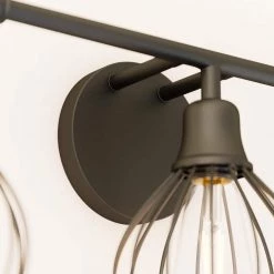 Cagney 3-Light Black Bath Vanity Light by Kenroy Home -Kenroy Home Sales black kenroy home vanity lighting 93973bl fa 1000