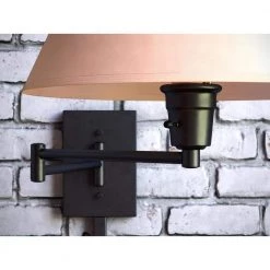 Simplicity 13 in. Matte Black 1-Light Wall Swing Arm by Kenroy Home -Kenroy Home Sales black kenroy home wall lamps 30110blkp 66 1000