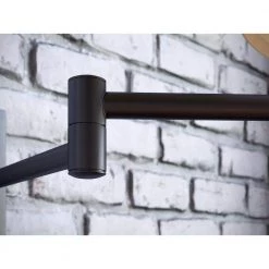 Simplicity 13 in. Matte Black 1-Light Wall Swing Arm by Kenroy Home -Kenroy Home Sales black kenroy home wall lamps 30110blkp fa 1000