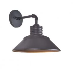 Sully Large 1-Light Black Outdoor Sconce by Kenroy Home