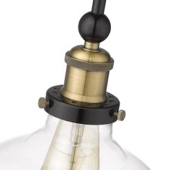 Elgin 1-Light 8 in. Black finish Ceiling Pendant Light with Glass and Brass Accents by OVE Decors 18 Elgin 1-Light 8 in. Black finish Ceiling Pendant Light with Glass and Brass Accents by OVE Decors -Kenroy Home Sales black ove decors chandeliers 15lpe elg208 pb 1f 1000