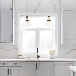 Elgin 1-Light 8 in. Black finish Ceiling Pendant Light with Glass and Brass Accents by OVE Decors 14 Elgin 1-Light 8 in. Black finish Ceiling Pendant Light with Glass and Brass Accents by OVE Decors -Kenroy Home Sales black ove decors chandeliers 15lpe elg208 pb 40 1000