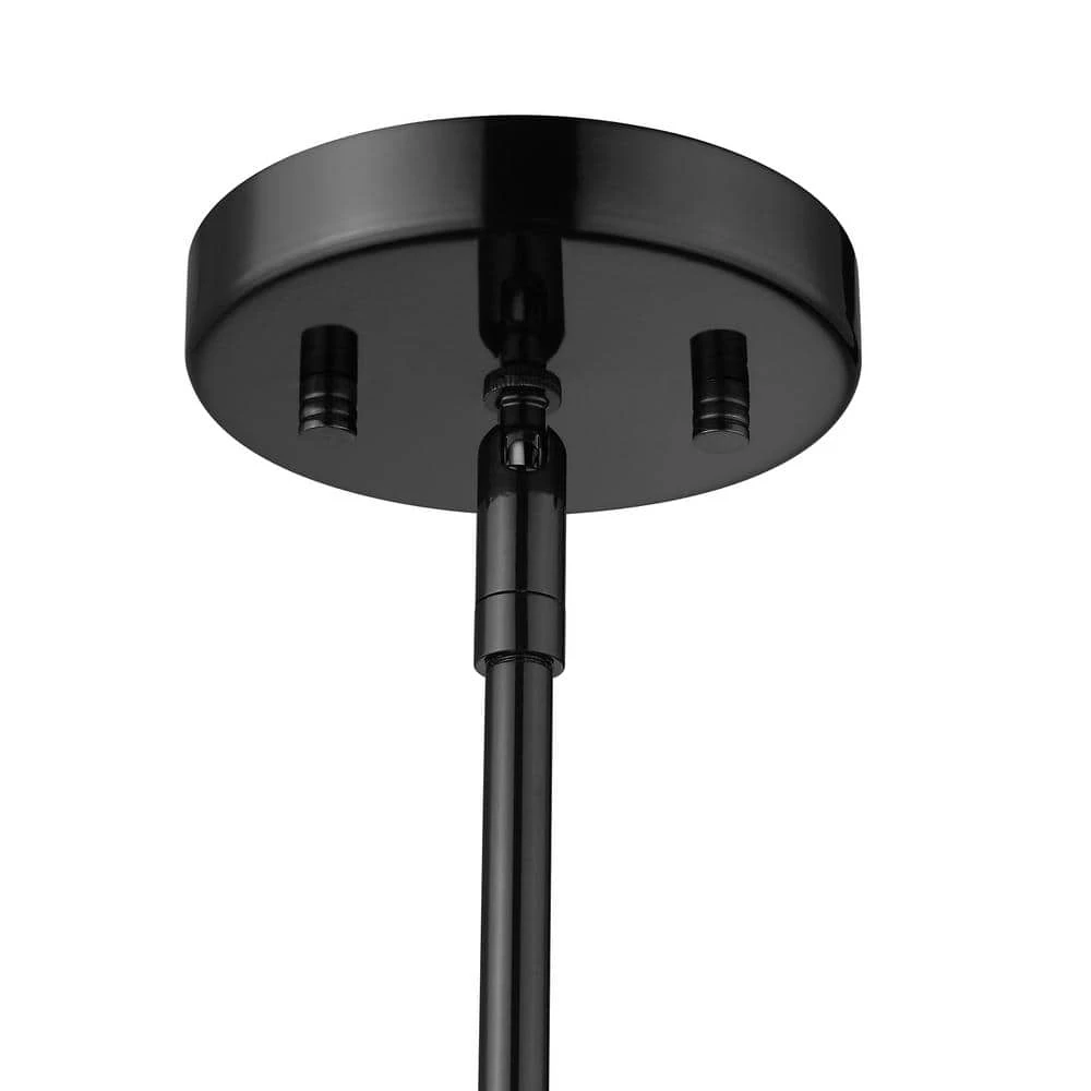 Elgin 1-Light 8 in. Black finish Ceiling Pendant Light with Glass and Brass Accents by OVE Decors 11 Elgin 1-Light 8 in. Black finish Ceiling Pendant Light with Glass and Brass Accents by OVE Decors - Image 9