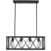 Gamma 4 Light Black Finish Pendant by OVE Decors -Kenroy Home Sales black ove decors chandeliers 15lpe gamm25 bl 64 1000