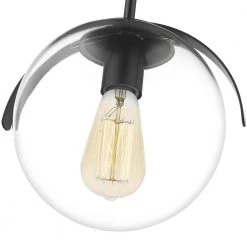 Lila 1-Light Black Pendant with Clear Glass by OVE Decors -Kenroy Home Sales black ove decors chandeliers 15lpe lila09 pb 4f 1000