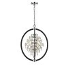 Pena 4-Light Black and Chrome Globe Pendant Light with Crystals by OVE Decors -Kenroy Home Sales black ove decors chandeliers 15lpe pena18 pb 64 1000