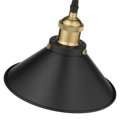 Shella 1-Light Black Pendant with Black Metal Shade by OVE Decors -Kenroy Home Sales black ove decors chandeliers 15lpe shel08 pb 44 1000