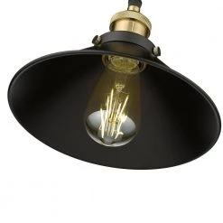 Shella 1-Light Black Pendant with Black Metal Shade by OVE Decors -Kenroy Home Sales black ove decors chandeliers 15lpe shel08 pb fa 1000