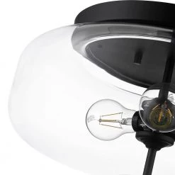 Theodore 13 in. Black Flush Mount by OVE Decors -Kenroy Home Sales black ove decors flush mount lights 15lfm the213 pb 44 1000