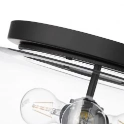 Theodore 13 in. Black Flush Mount by OVE Decors -Kenroy Home Sales black ove decors flush mount lights 15lfm the213 pb 4f 1000