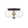 Theodore 13 in. Black Flush Mount by OVE Decors -Kenroy Home Sales black ove decors flush mount lights 15lfm the213 pb 64 1000