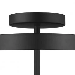 Clark 13 in. 3-Light Black Semi-Flush Mount with Clear Glass Shade by OVE Decors -Kenroy Home Sales black ove decors flush mount lights 15lsfr cla813 p 44 1000