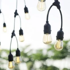 Fence 27.5 ft. Plug-In S14 Bulbs String Light by OVE Decors -Kenroy Home Sales black ove decors string lights 15lst fenc28 rb 4f 1000