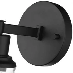 Theodore 6 in. 1-Light Black Vanity Light with Clear Glass Shade by OVE Decors -Kenroy Home Sales black ove decors vanity lighting 15lva the506 pb 44 1000